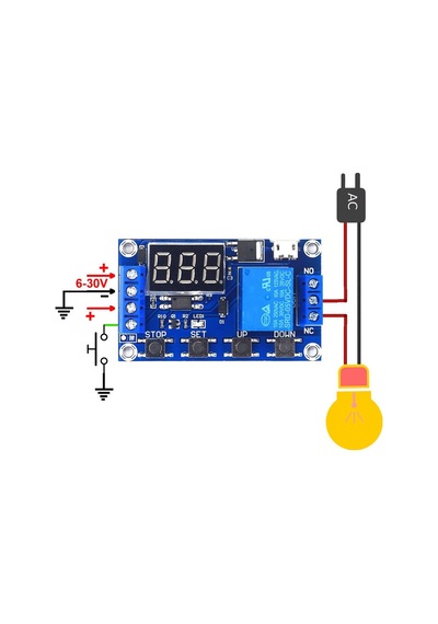Zamanlayıcı Timer Röle Modül Gecikmeli Başlangıç 3 Hane 7