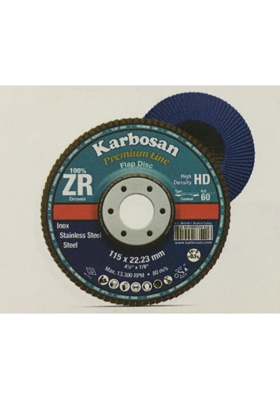 Karbosan Premium Hd Gold Flap 115 X 22 Zr 60 Kum Zımpara 10 Ad
