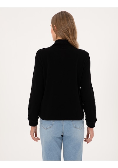 Pierre Cardin Kadın Siyah Sweatshirt 50316333-vr046 Siyah