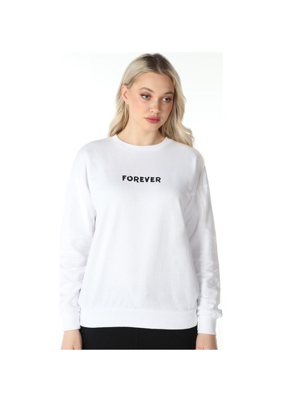 Defys Kadın Baskılı Sweat Beyaz - 499138804 Beyaz