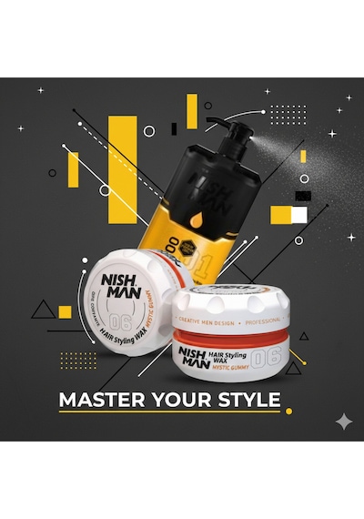 06 Saç Şekillendiric Ultra Sert Parlak Wax 100 Ml X 5 Adet/ + 1250 Ml Tuzsuz Şampuan Hediye