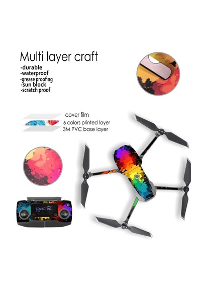 DJI Mavic 2 Pro Su Geçirmez Uv Dayanıklı Pvc Koruma Sticker Sc
