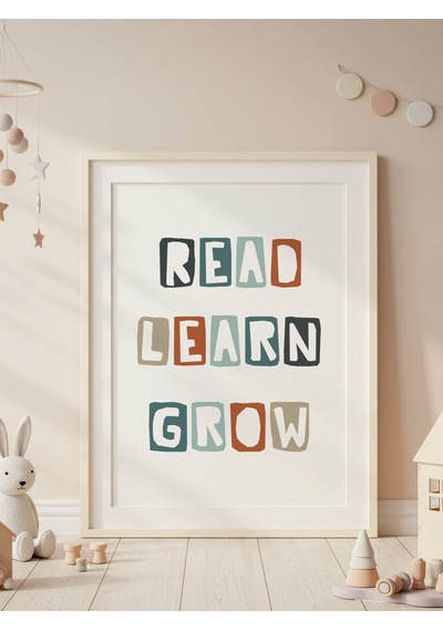 Read Learn Grow Dijital Baskı Poster V1 Çerçevesiz
