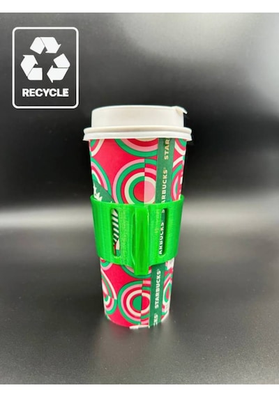 Bardak Tutma Aparatı - Takeaway Kahve Firmaları İçinde Uygundur Recycle Yeşil