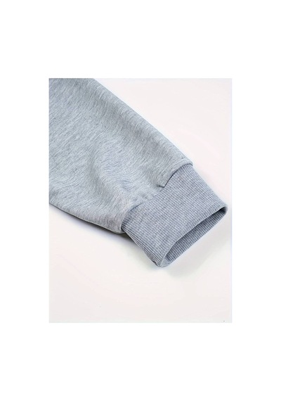 Medinenur Astronot Arka Baskılı Kapüşonlu Sweatshirt Gri