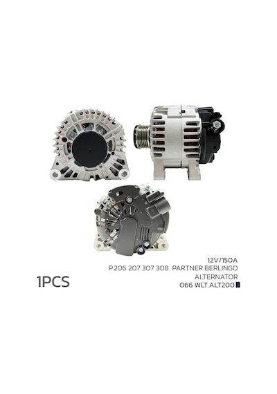 Voltech 066wlt.alt200 Alternatör Şarj Dinamosu 12v 150a P. 206 207 307 308 Partner Berlıngo 124525032 -