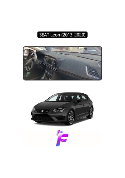 Seat Leon 2013-2020 Uyumlu Torpido Örtüsü Yansıma Önleyici Tam Koruma Hızlı Montaj K30 Torpido Halısı