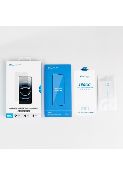 No Black Border Apple iPhone 15 Pro / 15 / 16 Uyumlu Ekran Koruyucu Şeffaf Cam Cep Koruması Cihaz Parçası