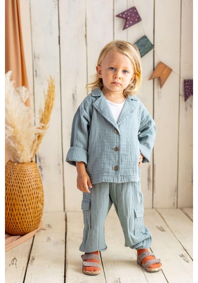 Oliven The Kid Oliventhekid Müslin Kumaş Yeşil Kargo Pantolon Yeşil Yeşil