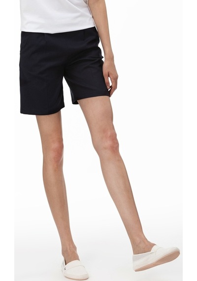Lacoste Women's Reguler Fit Shorts Kadın Yandan Fermuarlı Şort Koyu Lacivert