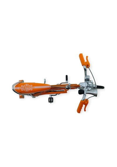 Model Araçlar -1:10 Metal Retro Pinokyo Bisiklet - Die -cast 17 Cm - Turuncu