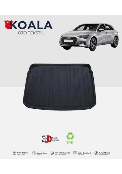 Audi A3 Sportback Alt Bagaj 2020 Sonrası 3d Bagaj Havuzu