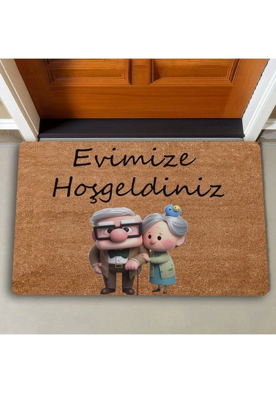 Valerine Life Up Sevimli Yaşlı Çifti Evimize Hoş Geldiniz Kapı Önü Paspası 45x70cm