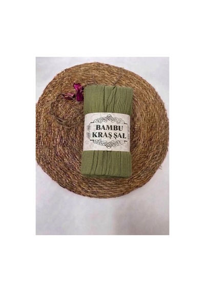 ALDAIYR Bambu Kraş Hijab Yağ Yeşili
