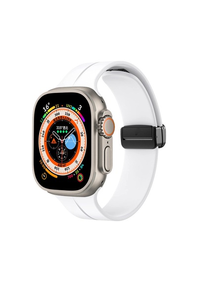 Apple Uyumlu  Watch Ultra 49 MM Kordon Magnetli Ayarlanır Silikon Kordon