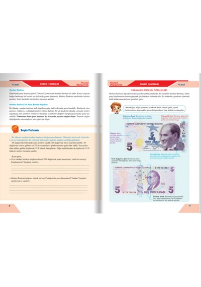 Finansal Okuryazarlık 4.sınıf Ders Kitabı - Para Eğitimi Meb