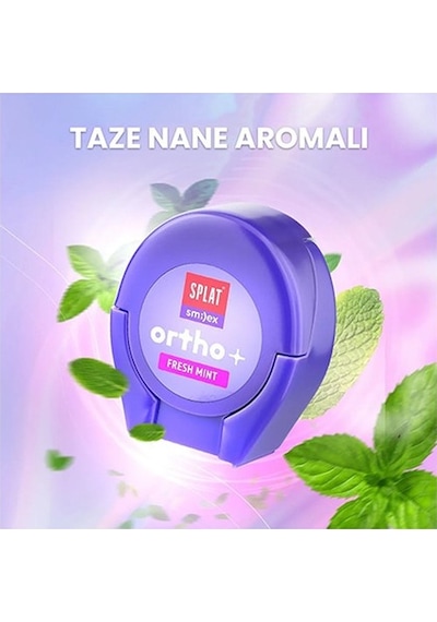 Splat Diş Telleri Için Özel Smilex Ortho+ Nane Aromalı Diş Ipi