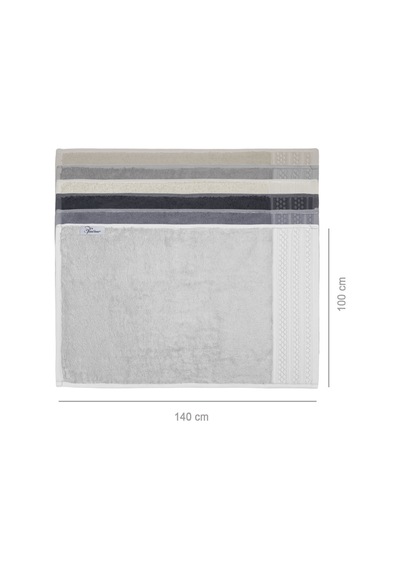 %100 Pamuk Softure Banyo Havlusu Yüksek Emici Yumuşak Dokulu Premium Havlu 100x140 Cm - Vizon