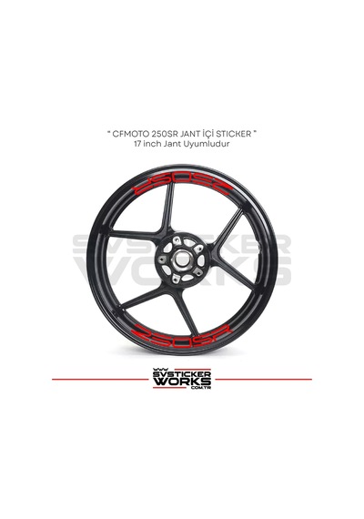 Cfmoto 250sr Sticker Jant İçi Yazı 8li Sticker Set