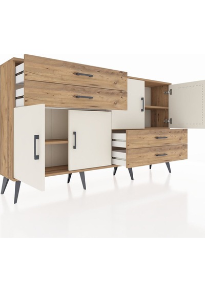 Arges Konsol 3 Raflı 4 Çekmeceli 4 Kapaklı 176x30x99 Çam-aytaşı/ç Çam-aytaşı/çam Arges Konsol 3 Raflı 4 Çekmeceli 4 Kapaklı 176x30x99 Çam-aytaşı/ç Çam-aytaşı/çam