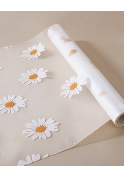 10 Metre Papatya Desenli Kolay Temizlenebilir Çekmece Matı Çok Renkli 63014215