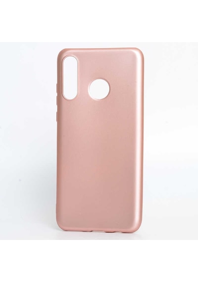 Kilifone - Huawei Uyumlu P30 Lite - Kılıf Mat Renkli Esnek Premier Silikon Kapak - Rose Gold