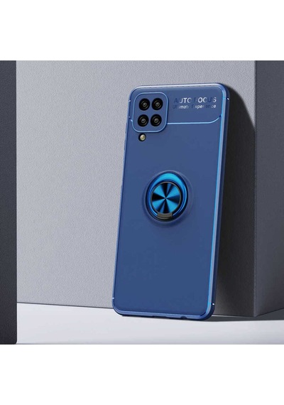 Samsung Uyumlu Galaxy A12 Kılıf Zore Ravel Silikon Kapak Mavi