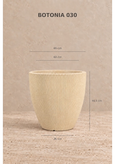 Bostann Dekoratif Saksı - Botonıa 030 - 50l - Bej 50 Lt