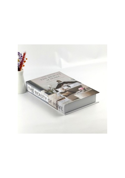 Bak Gel Al Kitap Görünümlü Dekoratif Kutu, İskandinav Tarzı Kitap Şeklinde Saklama Kutusu, Ev Dekorasyonu The Beauty Of Home - Dvdktpkt002