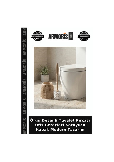 Örgü Desenli Tuvalet Fırçası Ofis Gereçleri Koruyucu Kapak Modern Tasarım Çok Renkli