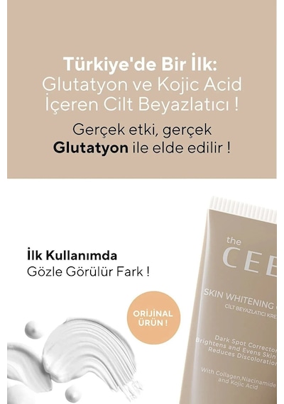 The Ceel 2'li Cilt Beyazlatıcı Aydınlatıcı Glutatyonlu Leke Karşıtı Krem Niacinamide & Kojik Asitli 50 ml
