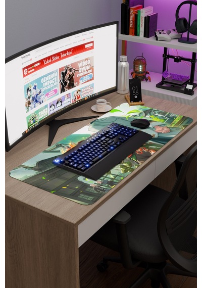 Gaming Genshin Impact Anime Gacha V2 - 90x40 Xxl Gaming Mouse Pad Fare Altlığı