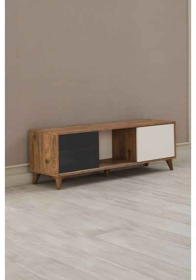 Arpelia Tv Sehpası Sürgülü Kapak 140x40x35 Cm
