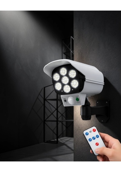 Güneş Enerjili Güvenlik Lambası 77 Led 2400mah