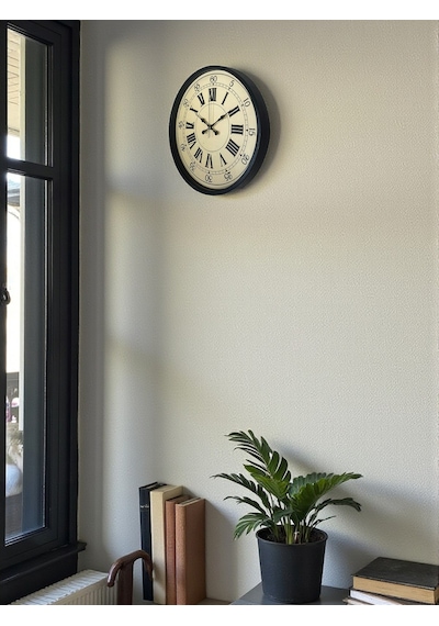 Zentime 36 Cm Siyah Dekoratif Duvar Saati çok Renkli
