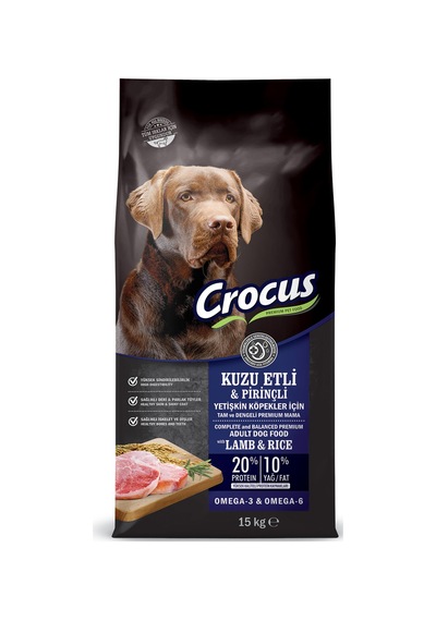 Crocus - 730 - Kuzu Etli Pirinçli Yet. Köpek Maması - Csmo-tex - 15 Kg
