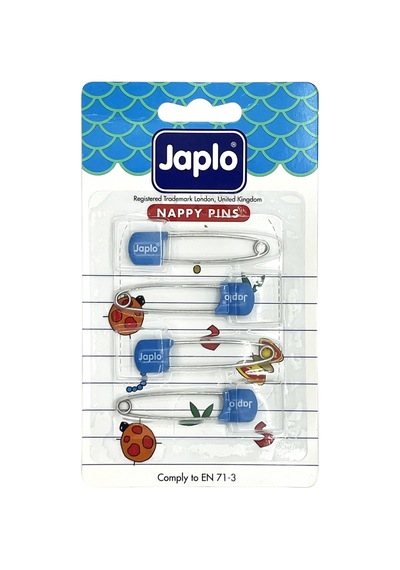 Japlo Emniyetli Çengelli Bebek İğnesi 4'lü - Mavi Diğer