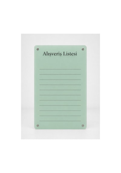 Alışveriş Listesi Yazı Tahtası - Silinebilir Kalemli Buzdolabı Not Panosu - 2 Adet Kalemli Sürpriz Hediyeli 16332299