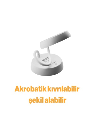 Şarjlı Akrobat 360 Masa Üstü Lamba 3 Kademe Dokunmatik Çalışma Okuma Işığı Gece Lambası Soft Işık Diğer