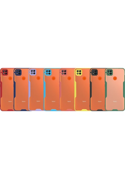 Xiaomi Redmi 9C ile Uyumlu Kapak Colorful Kamera Korumalı Silikon Kılıf