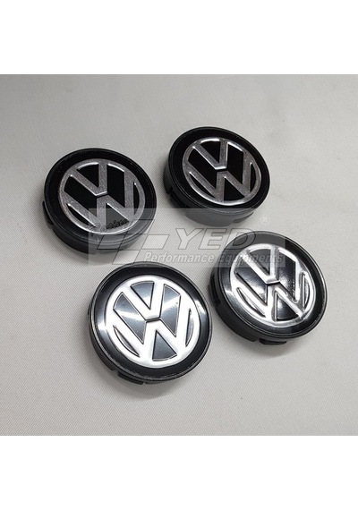 Jant Göbeği Volkswagen Uyumlu 65/60 4'Lü Set Siyah