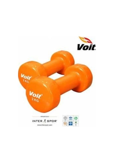 Voit Vinyl Dipping Dambıl 2 KG X 2 Ad Turuncu