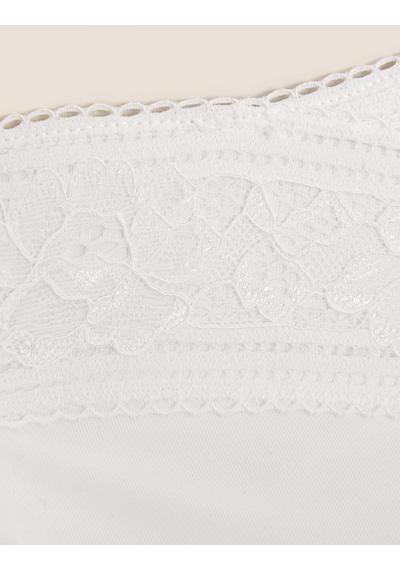 Marks & Spencer Dantelli Destekli Full Cup Sütyen T81008714F Beyaz