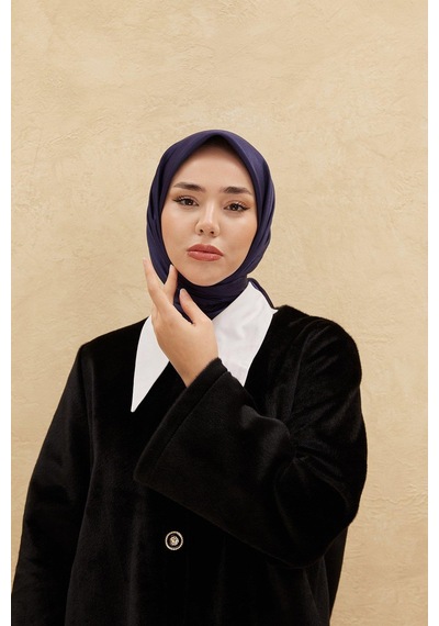 Silk Home Düz Shiny Eşarp - Koyu Lacivert Koyu Lacivert