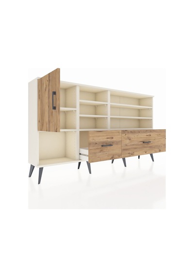 Arges Konsol 8 Raflı 2 Çekmeceli Tek Kapaklı 176x30x99 Aytaşı-çam Atlas Çam - Aytası Arges Konsol 8 Raflı 2 Çekmeceli Tek Kapaklı 176x30x99 Aytaşı-çam Atlas Çam - Aytası
