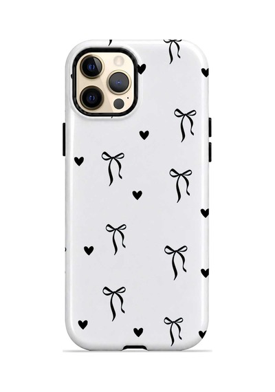 Velvoria Valestra Tiny Bows Hearts Apple iPhone Uyumlu 12 Pro Max Magsafe Koruma Kılıfı Valestra Magline - Tiny Bows Hearts