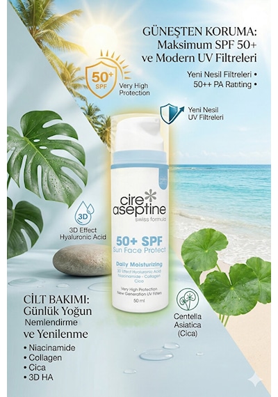 Günlük Nemlendirme Daily Moisturizing 50+spf Yüz Güneş Koruyucu Krem 50 Ml
