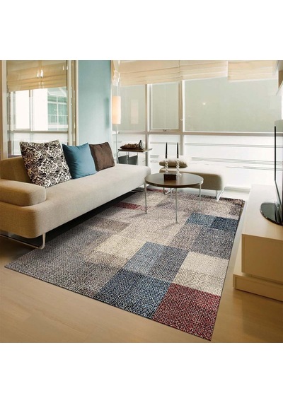 Ayrex Latte Dizayn Apelia Kadife Pamuk Tabanlı Yıkanabilen Kaydırmaz Antibakteriyel Salon Halısı 120x180 Diğer