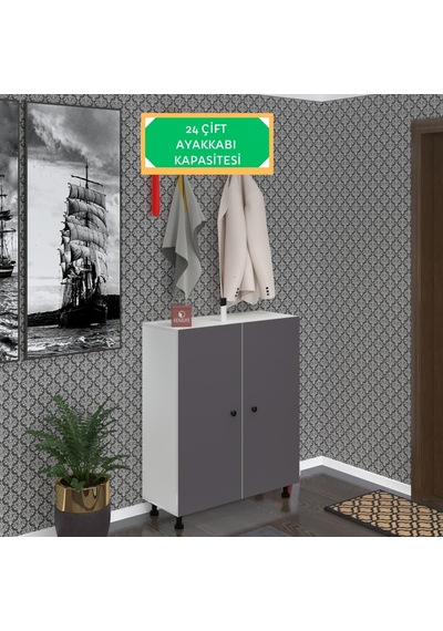 Kenzlife Ayakkabılık Galoş6 Gribyz 53 080 32 Kapaklı 6 Raflı 24 Çift Ayakkabı Kapasitesi Ahşap Kenzlife Ayakkabılık Galoş6 Gribyz 53 080 32 Kapaklı 6 Raflı 24 Çift Ayakkabı Kapasitesi Ahşap