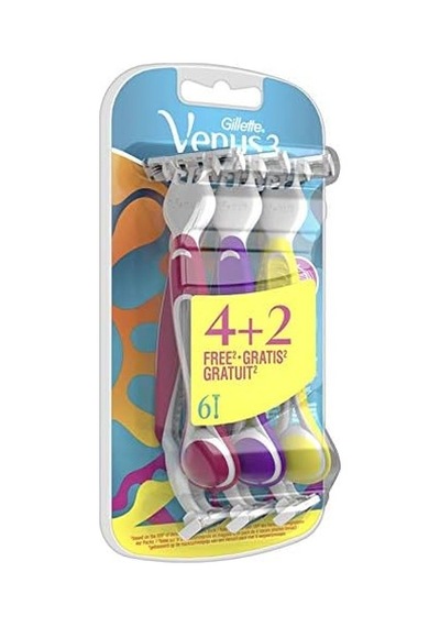 Venus 3 Simply Kullan At Kadın Traş Bıçağı 4+2 Li Renkli
